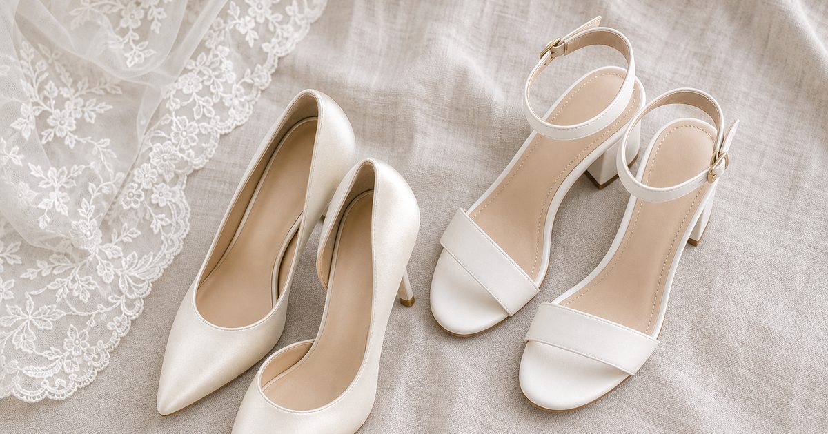 Welke schoenen onder trouwjurk