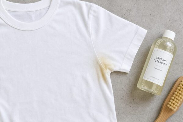 Hoe haal je gele zweetvlekken uit witte kleding