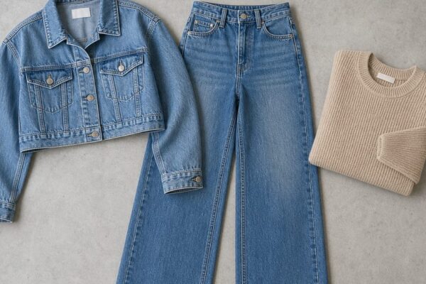 Welke jas op wijde broek