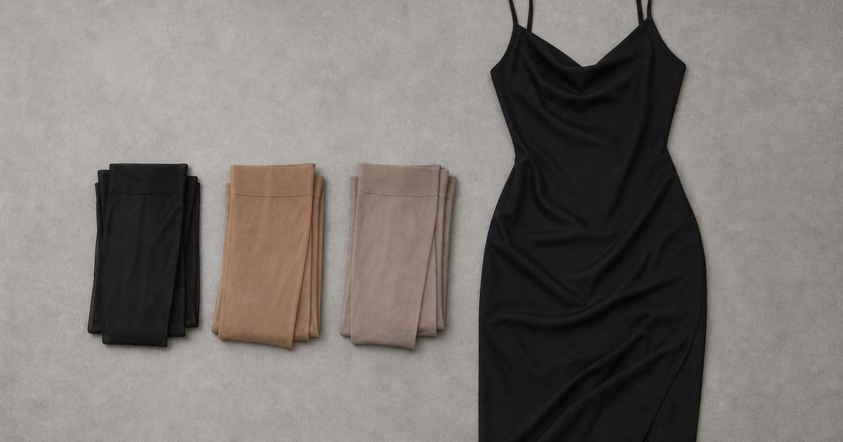 Welke kleur panty onder zwarte jurk