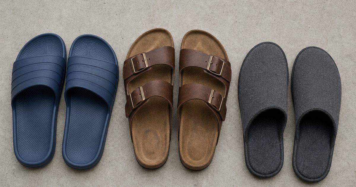 Slippers heren: welke modellen zijn geschikt voor strand, stad en thuis?